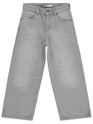 Civil Girls İncili 6-9 Yaş Pantolon - Gri