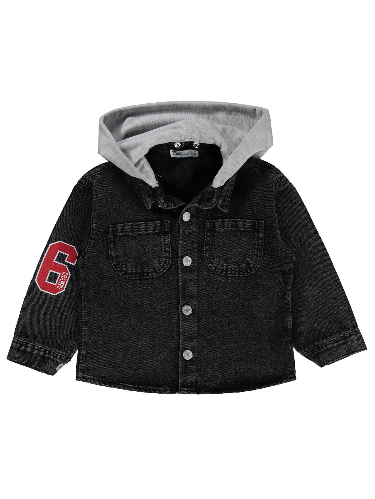 Civil Boys Kapüşonlu 2-5 Yaş Gömlek - Gri
