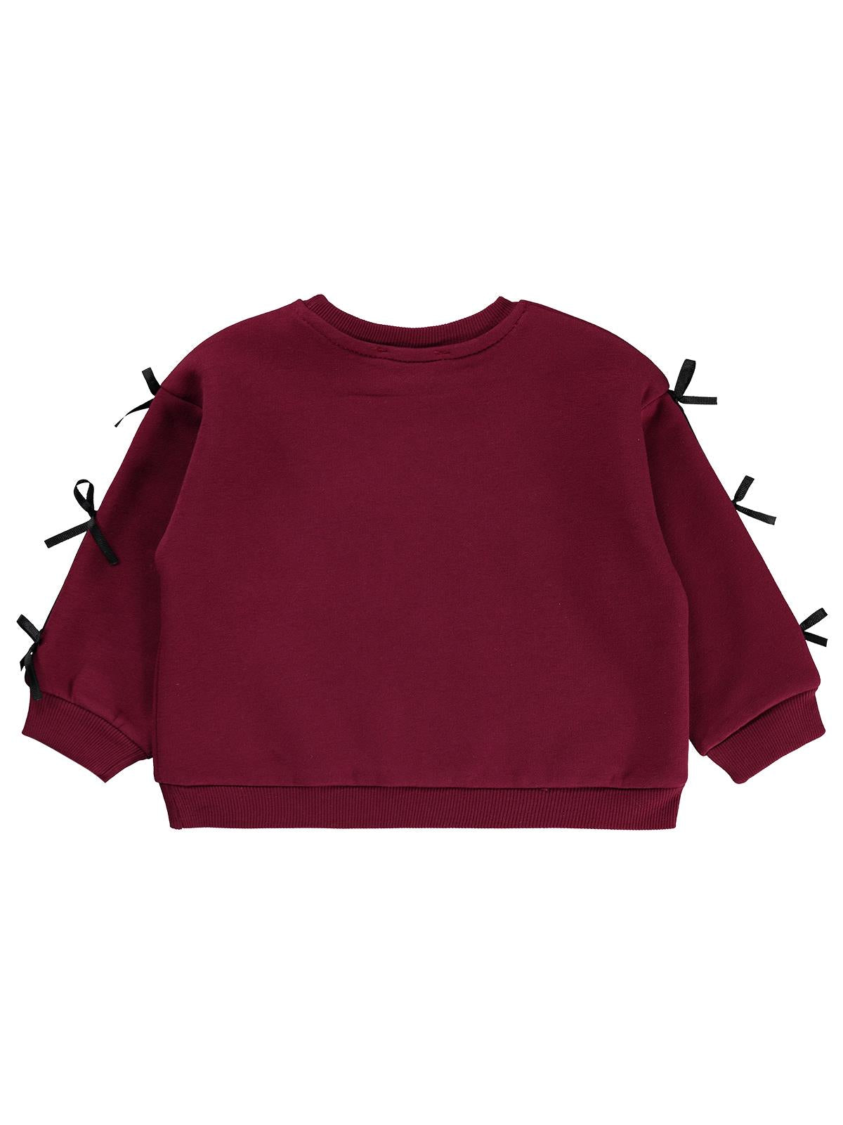 Civil Girls Stay Beautiful Baskılı 2-5 Yaş Sweatshirt - Bordo