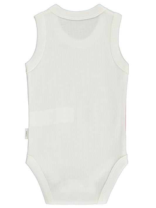 Civil Baby Tavşkan Baskılı 0-3 Yaş Çıtçıtlı Badi - Ekru