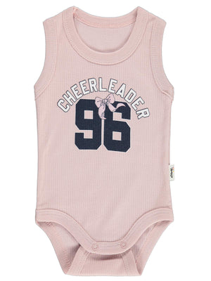 Civil Baby Cheerleader Baskılı 1-36  Yaş Çıtçıtlı Badi - Pembe