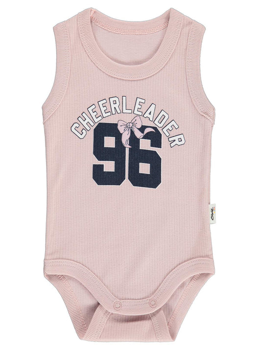 Civil Baby Cheerleader Baskılı 1-36  Yaş Çıtçıtlı Badi - Pembe