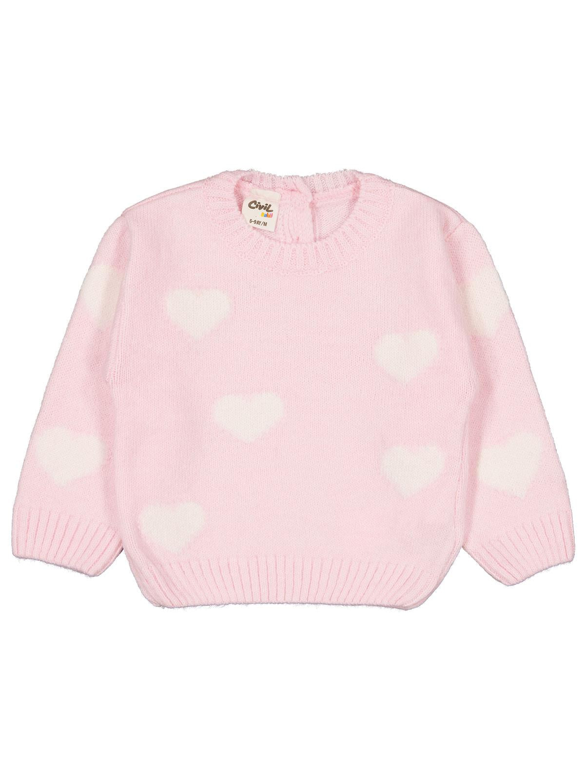Civil Baby Kalp Empirme 6-18 Ay Kazak - Pembe