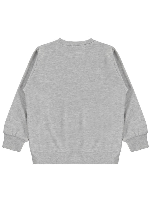 Civil Erkek Çocuk Mood Pandalar Baskılı Sweatshirt Km | İnterlok | Okul Kreş ve Günlük Kullanım - Gri