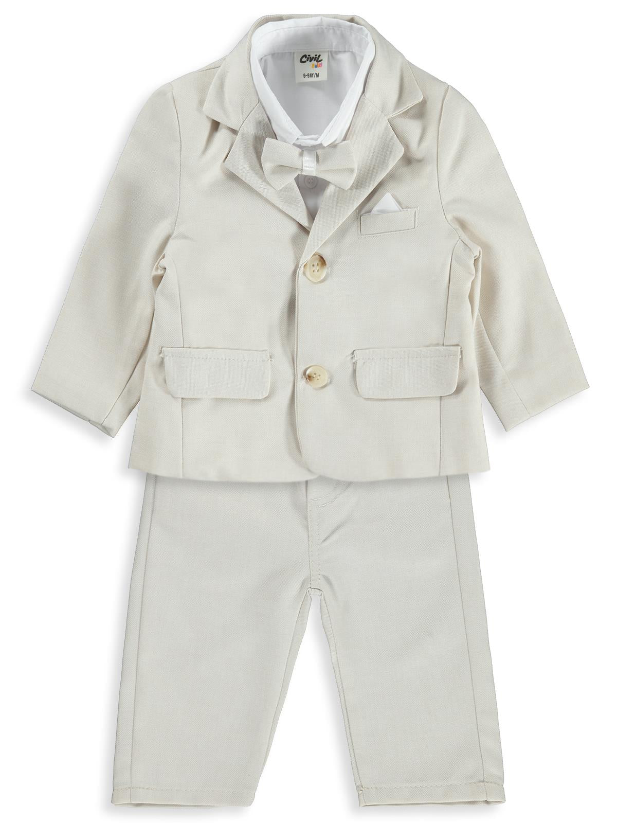 Civil Baby Papyonlu 6-18 Ay Takım - Bej