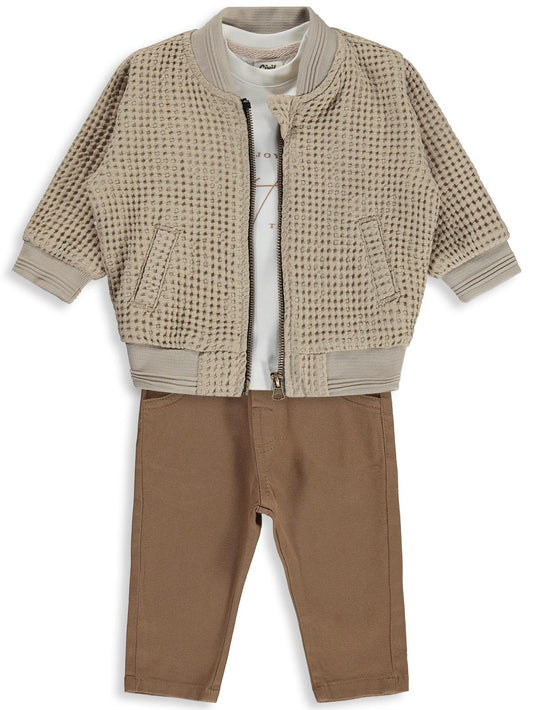 Civil Baby Etiketli 6-18 Ay Takım - Bej