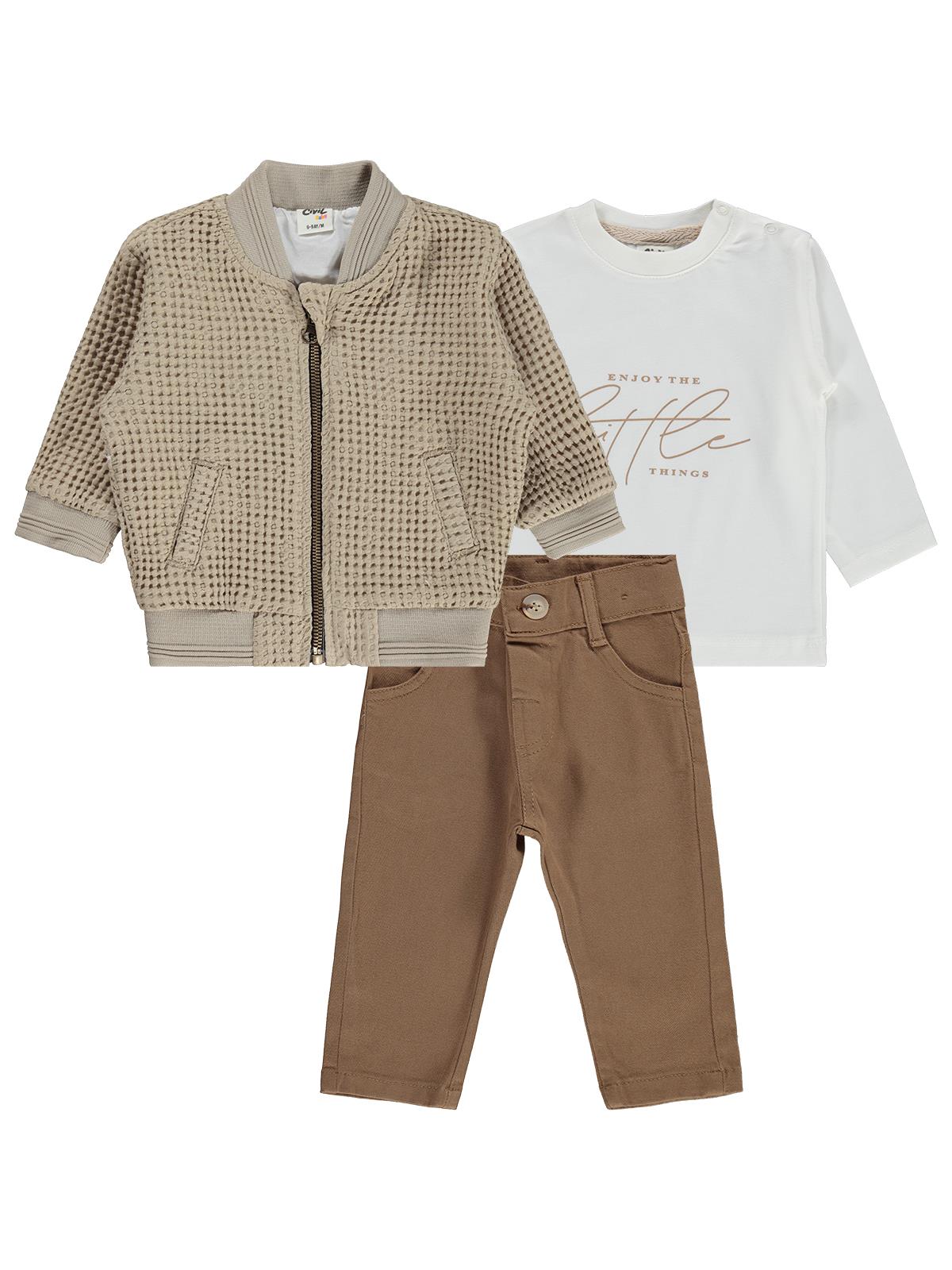 Civil Baby Etiketli 6-18 Ay Takım - Bej