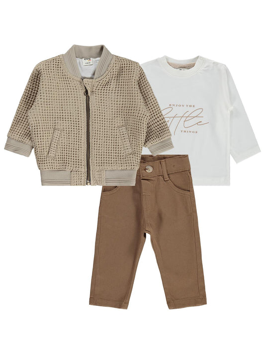 Civil Baby Etiketli 6-18 Ay Takım - Bej
