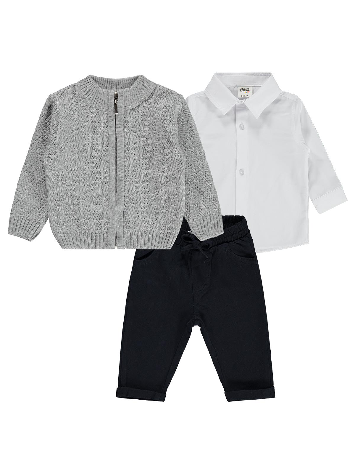Civil Baby Trikolu 6-18 Ay Takım - Gri