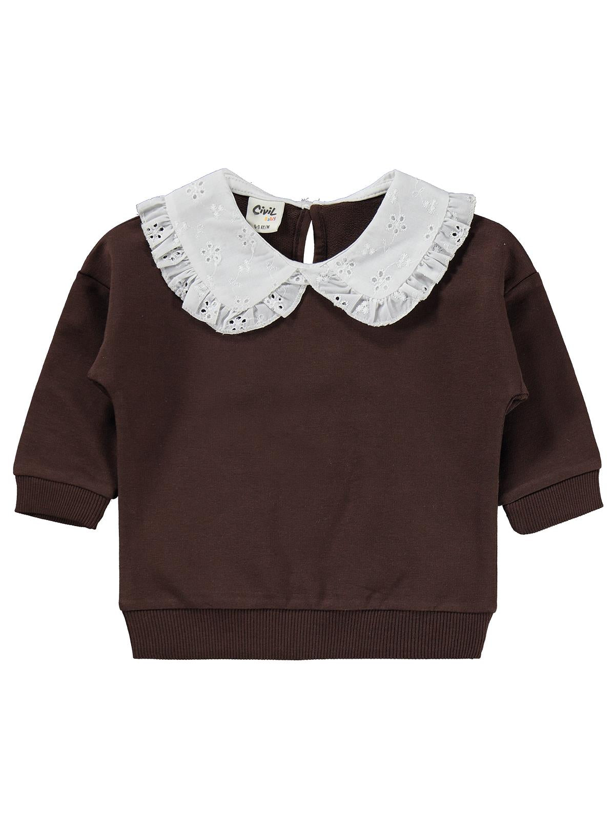 Civil Baby Bebe Yakalı 6-18 Ay Takım - Kahverengi
