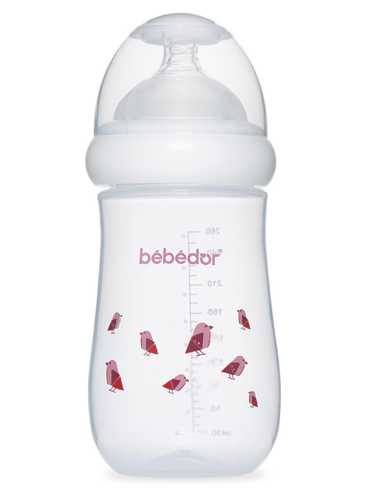 Bebedor Geniş Ağız PP Biberon 260 ml - Fusya