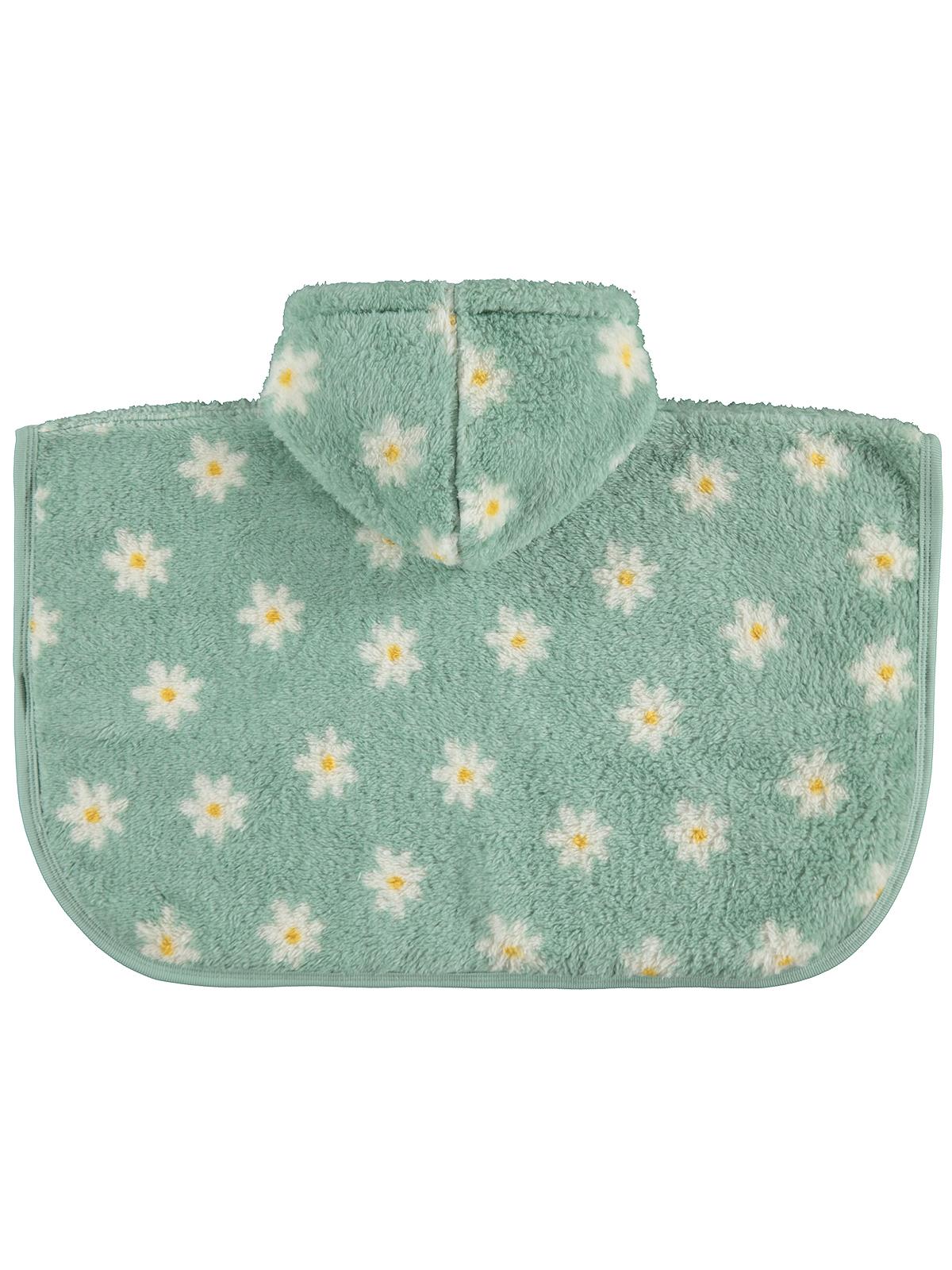 Civil Baby Çiçek Empirme Kapşonlu 6-18 Ay Pelerin - Yeşil