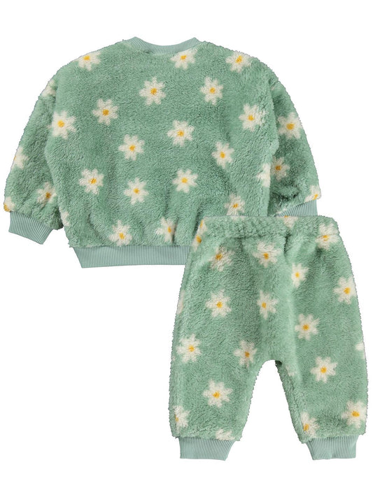 Civil Baby Çiçek Empirme 6-18 Ay Takım - Yeşil