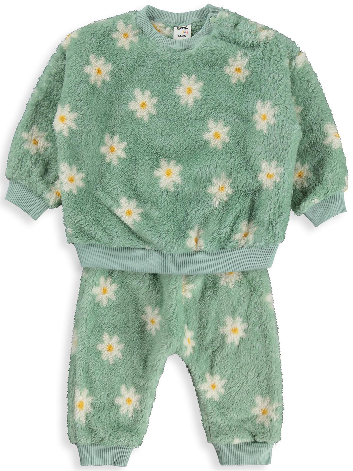 Civil Baby Çiçek Empirme 6-18 Ay Takım - Yeşil