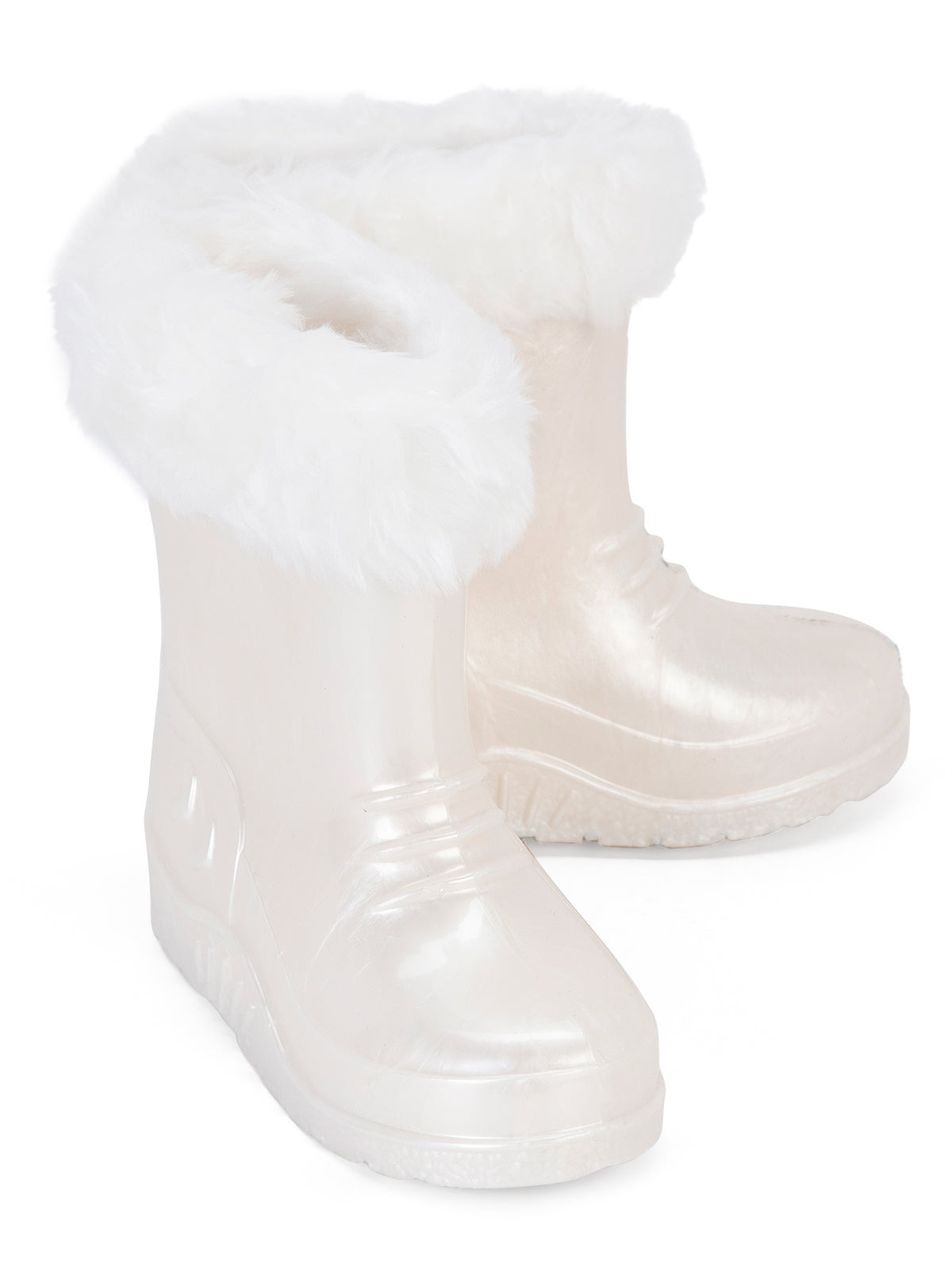 Civil Boots Kürklü 22-28 Numara Yağmur Çizmesi - Beyaz