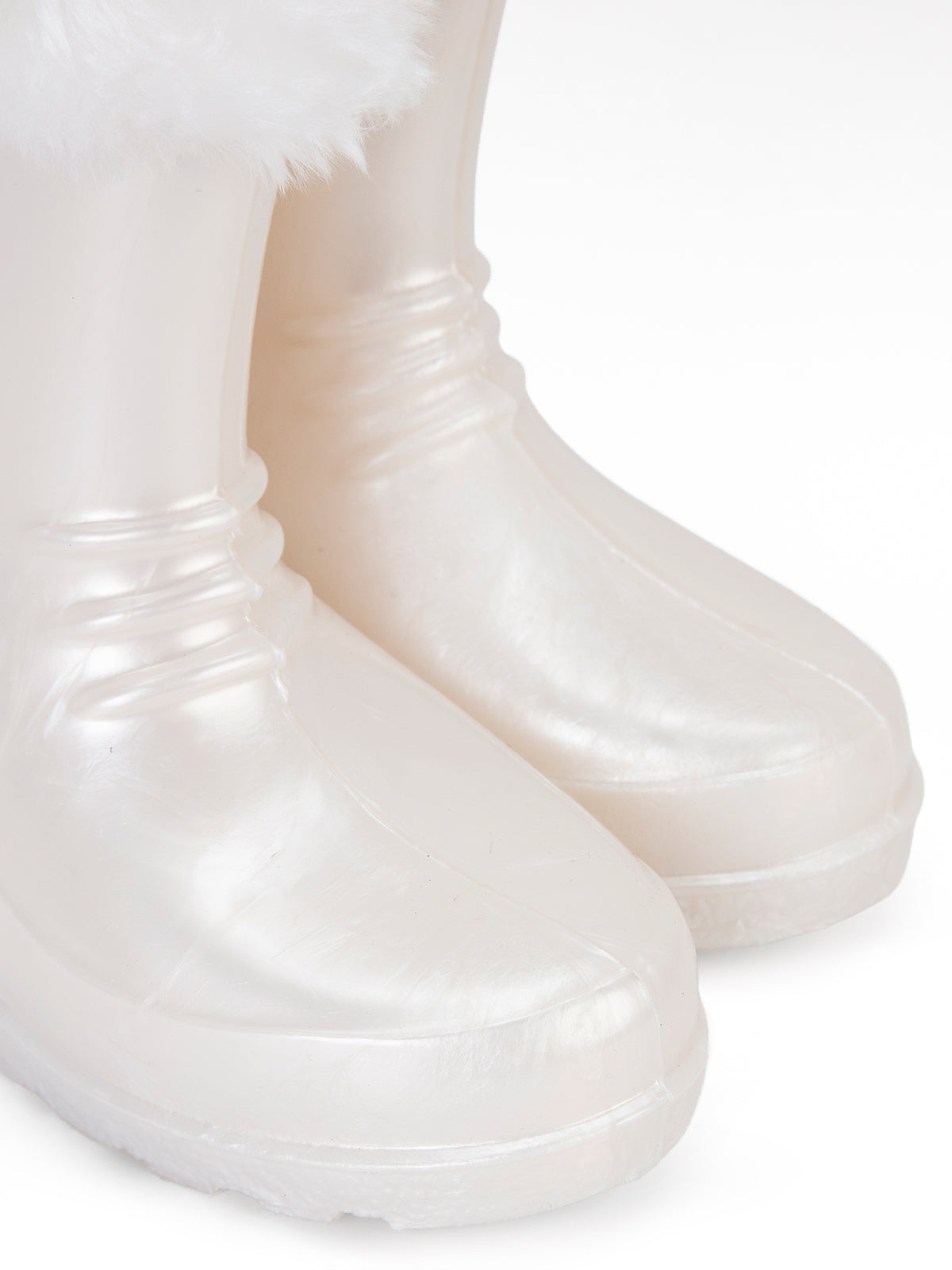 Civil Boots Kürklü 30-36 Numara Yağmur Çizmesi - Beyaz