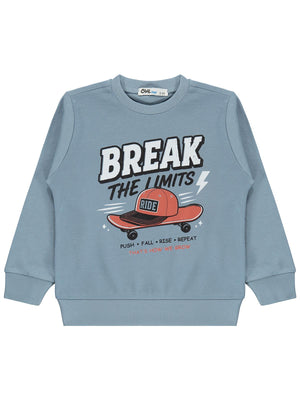 Civil Boys Break Baskılı 2-5 Yaş Sweatshirt - Mavi