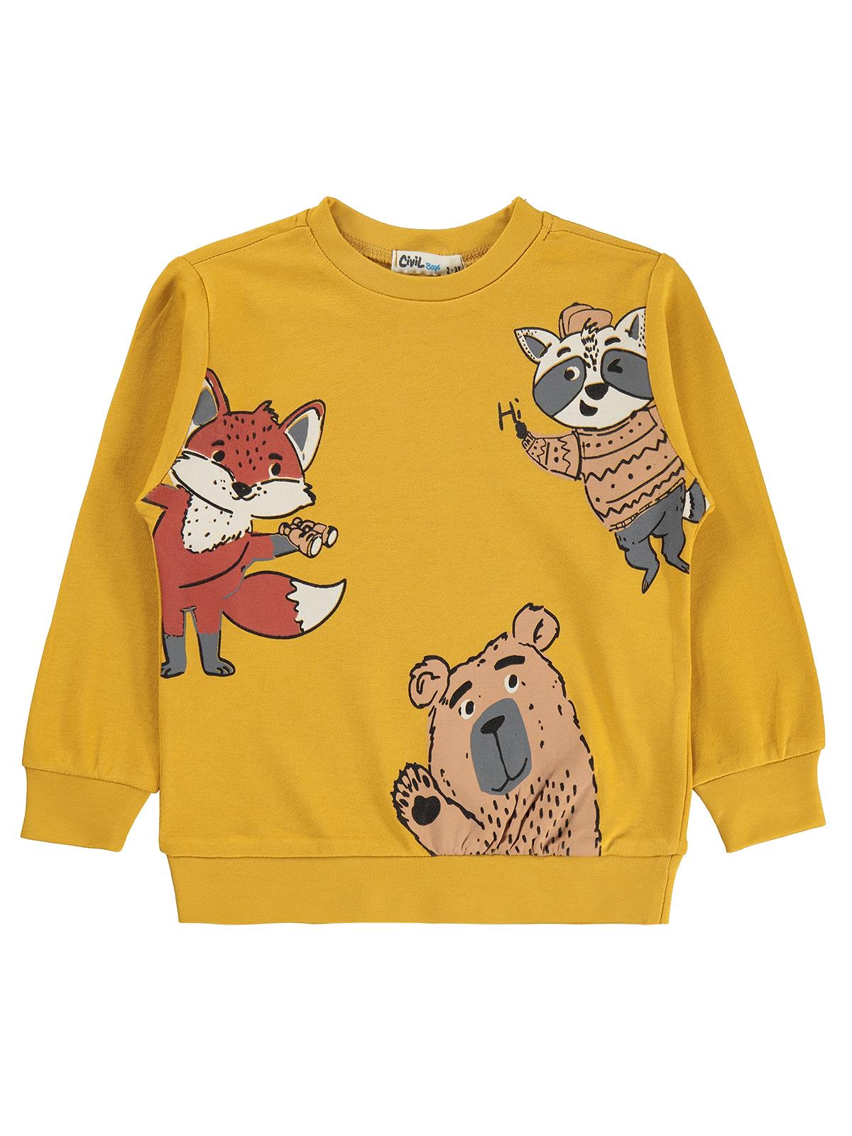 Civil Boys 3'Lü Baskılı Basic 2-5 Yaş Sweatshirt