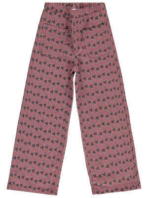 Civil Girls Çiçek Desenli 6-9 Yaş Pantolon - Lila