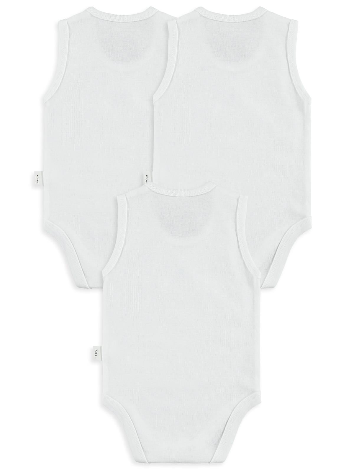 Civil Baby Meyve Baskılı 3lü 1-36 Ay Çıtçıtlı Badi - Ekru