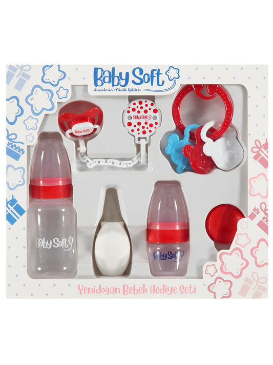 Baby Soft Yenıdogan Bebek Hedıye Setı - Kırmızı
