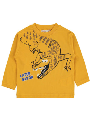 Silversun Timsah Baskılı 2-7 Yaş Sweatshirt - Sarı