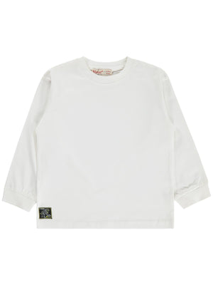 Silversun Basic Etiket Armalı 2-7 Yaş Sweatshirt - Beyaz