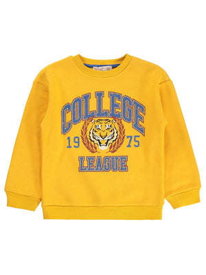 Silversun 1975 Aslan Baskılı 2-7 Yaş Sweatshirt - Sarı