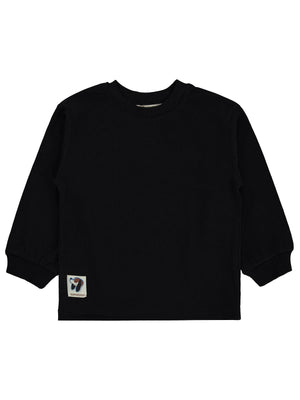 Silversun Basic Etiket Armalı 2-7 Yaş Sweatshirt - Siyah