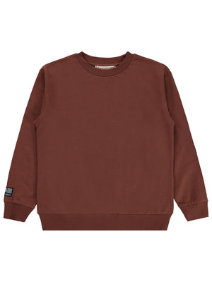Silversun Basic Etiket Armalı 8-13 Yaş Sweatshirt - Kahverengi