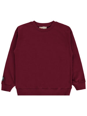 Silversun Basic Etiket Armalı 8-13 Yaş Sweatshirt - Bordo