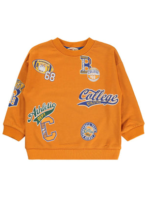 Silversun Athletic 68 Baskılı 2-7 Yaş Sweatshirt - Turuncu