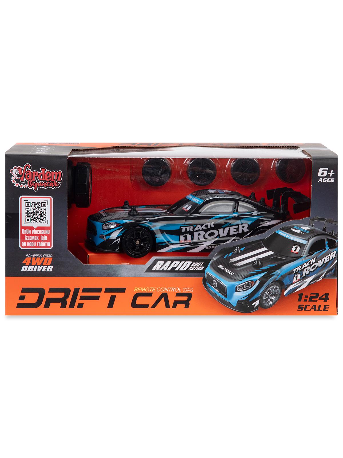 Vardem Uzaktan Kumandalı Full Fonksiyon 1:24 Şarjlı 4x4 Drift Araba - Mavi