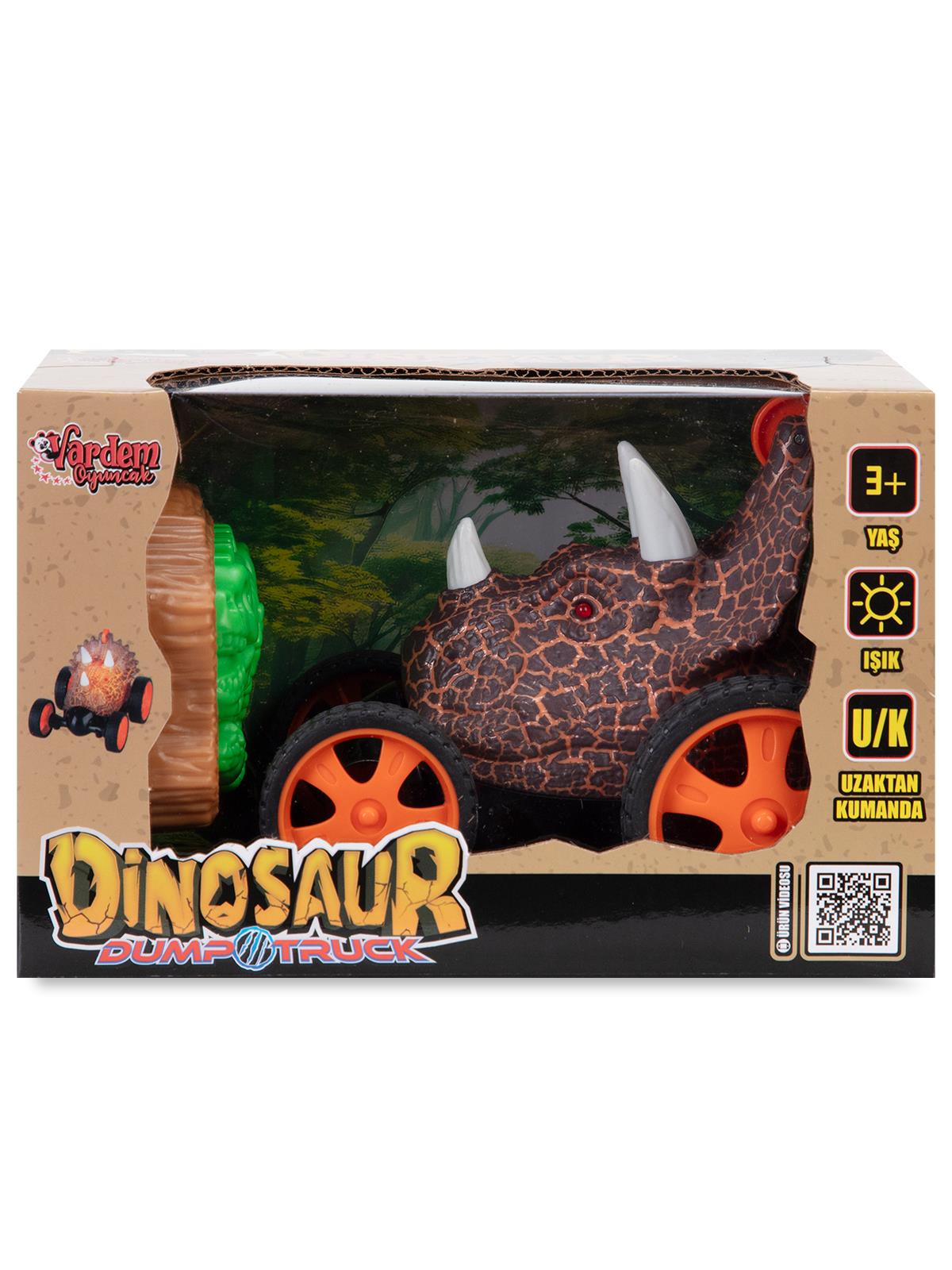 Vardem Uzaktan Kumandalı Işıklı Dinozor Araba - Turuncu