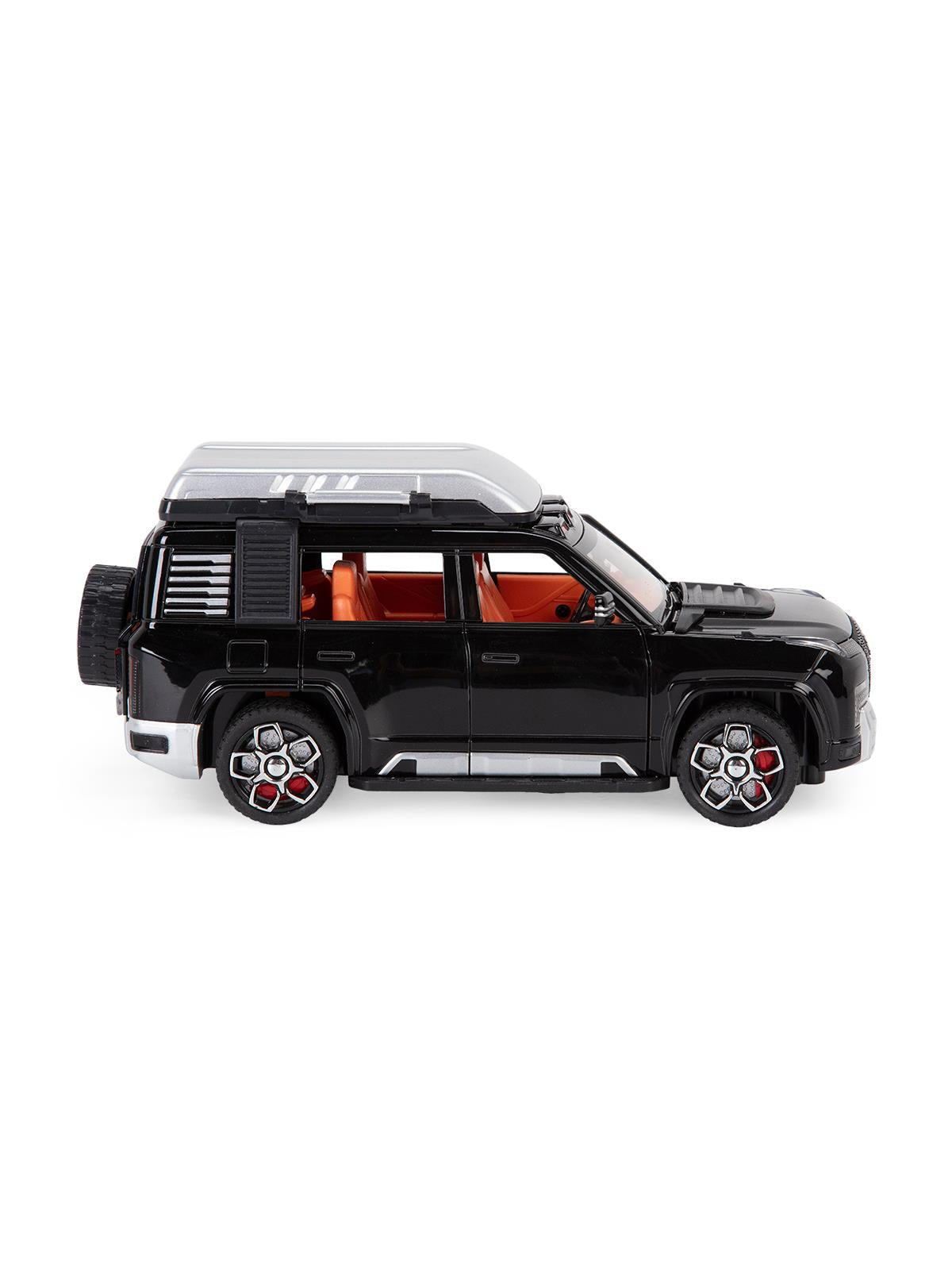 Vardem Çek Bırak 1:24 Işıklı ve Sesli Kapıları Açılan Lr Jeep - Siyah