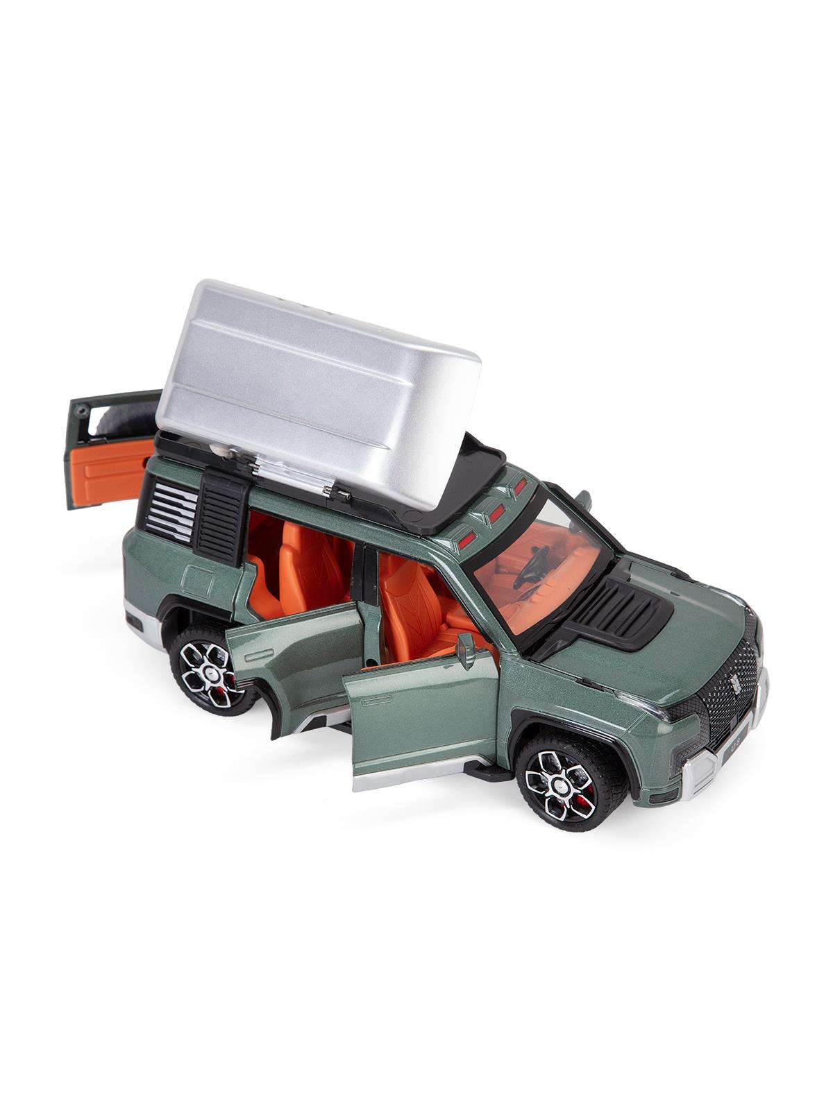 Vardem Çek Bırak 1:24 Işıklı ve Sesli Kapıları Açılan Lr Jeep - Yeşil