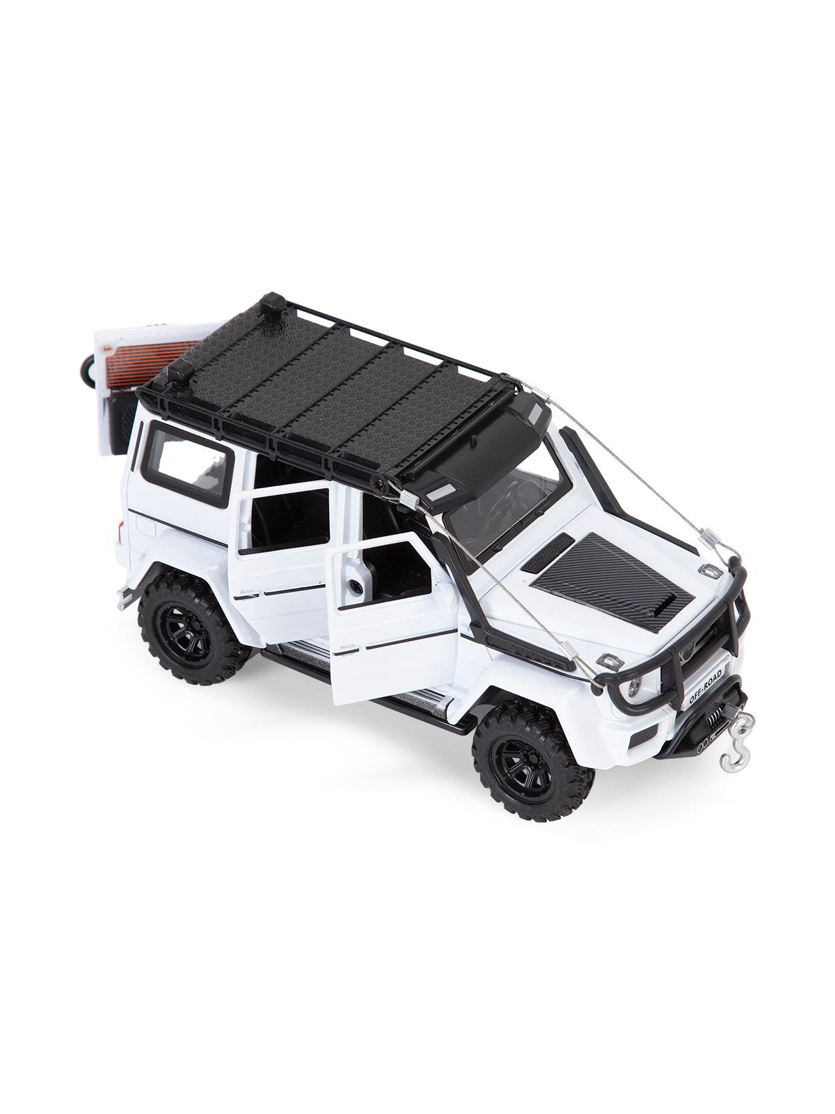 Vardem Kutulu 1:32 Çek Bırak Işıklı ve Sesli Off Road Metal Jeep - Beyaz