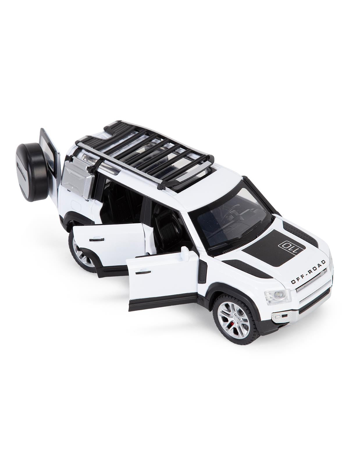 Vardem Kutulu 1:24 Çek Bırak Işıklı ve Sesli Off Road Def Jeep - Beyaz