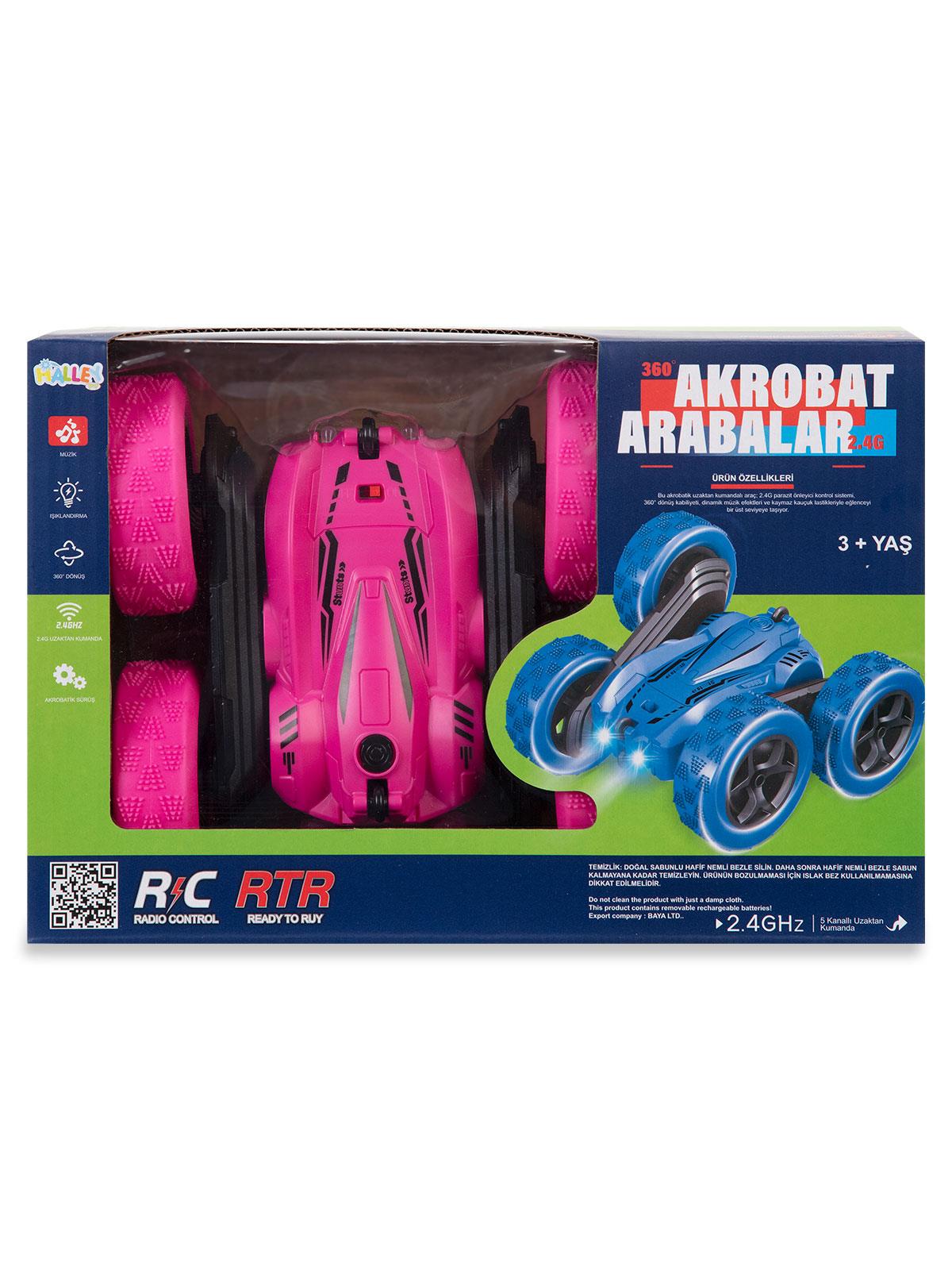 SH40201B 16 Cm Dört Tekerlekten Çekişli 360 Dönebilen 2.4 Ghz Kumandalı Araba - Pembe