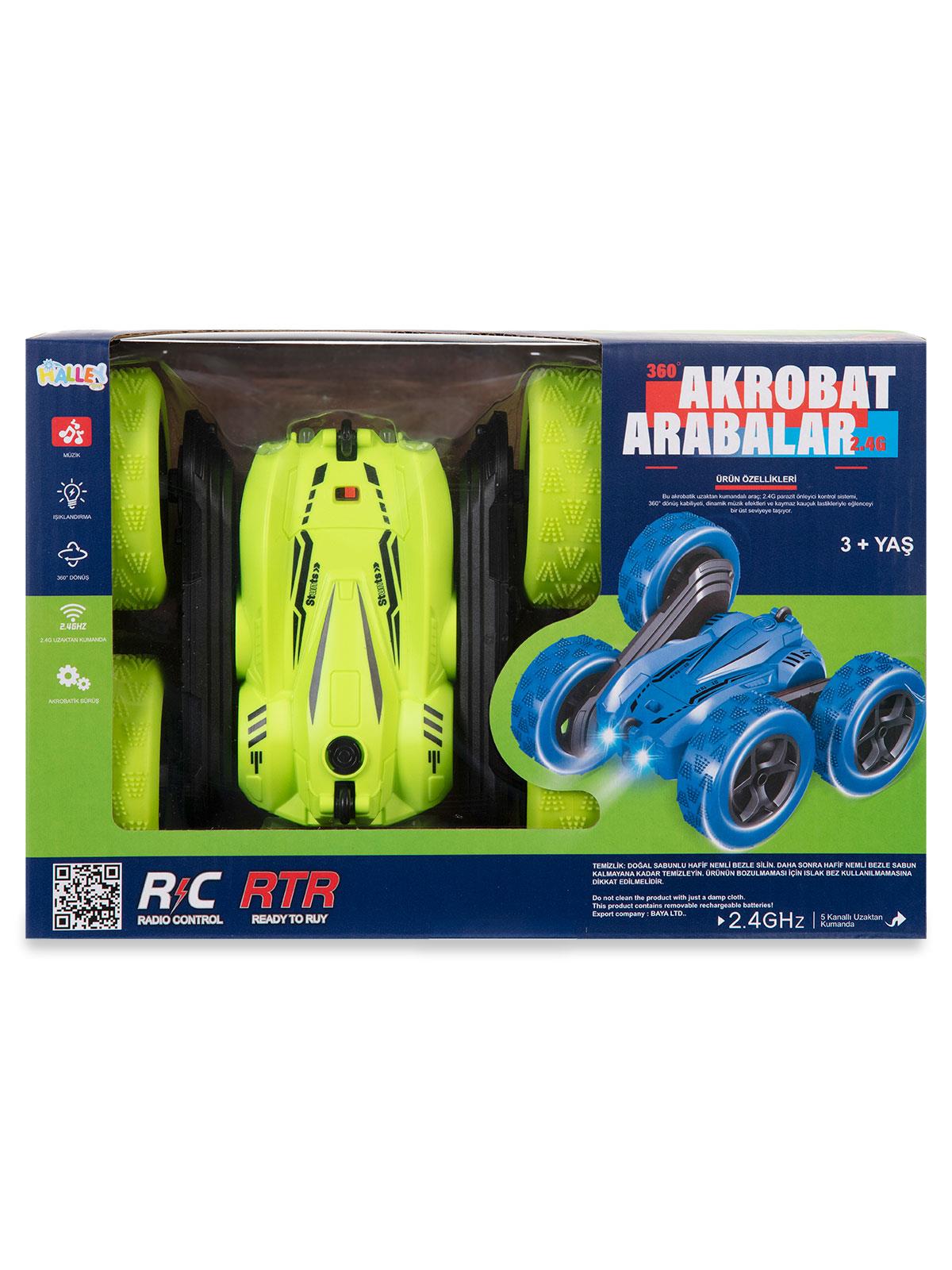 SH40201B 16 Cm Dört Tekerlekten Çekişli 360 Dönebilen 2.4 Ghz Kumandalı Araba - Yeşil