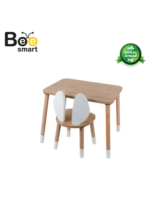 Bee Smart Beyaz Paçalı 1 Sandalyeli Set