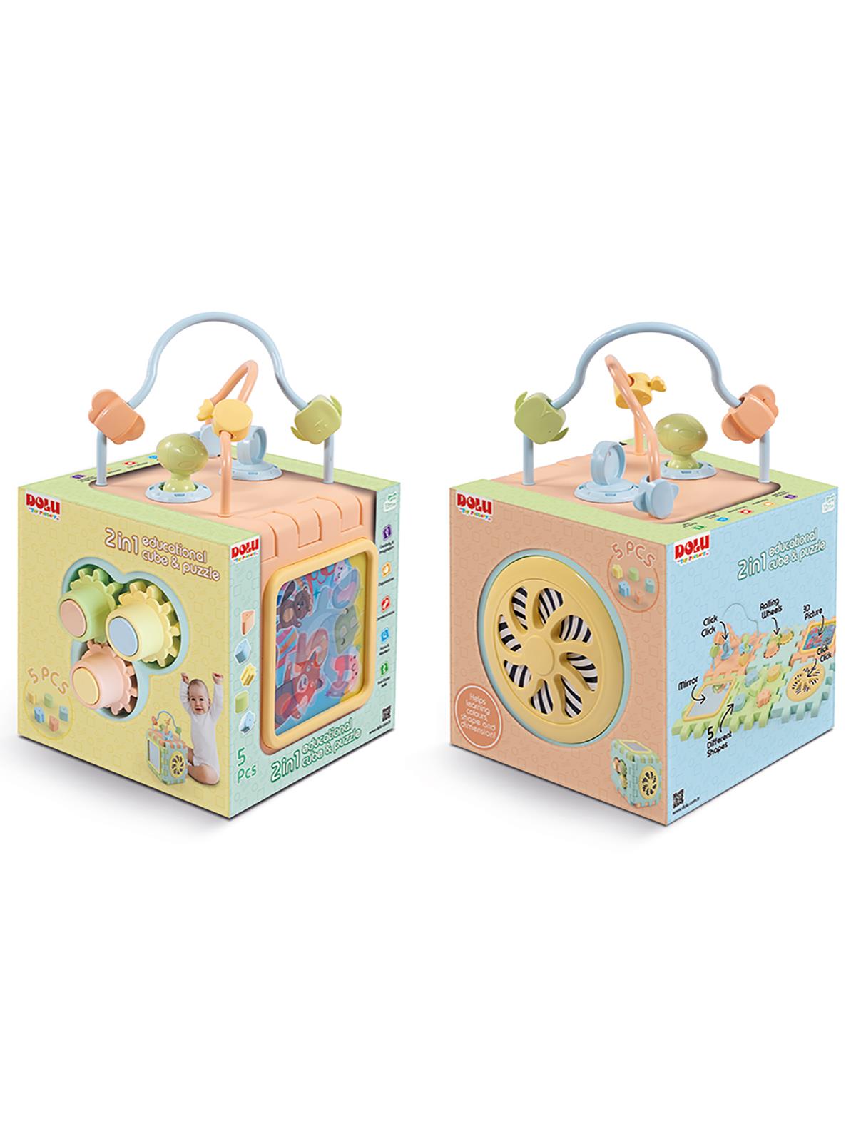 Dolu Oyuncak  2 In 1 Eğitici Küp Ve Puzzle