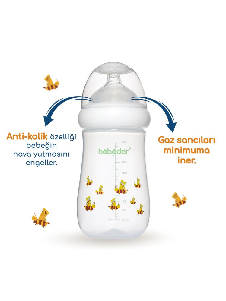 Bebedor Geniş Ağız PP Biberon 260 ml - Standart
