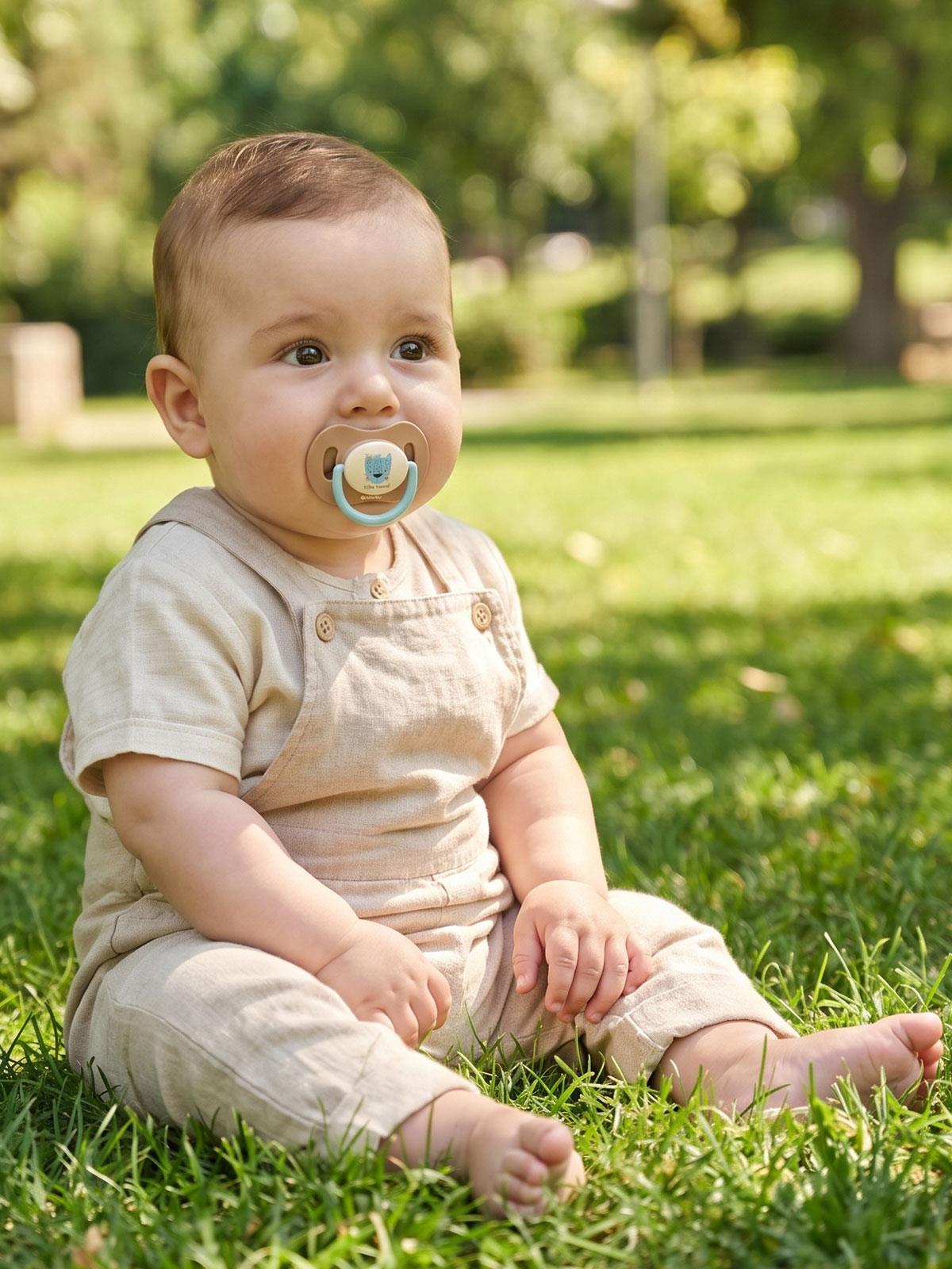 Wee Baby Duo Simetrik Uçlu Emzik 0-6 Ay No:1 - Mavi