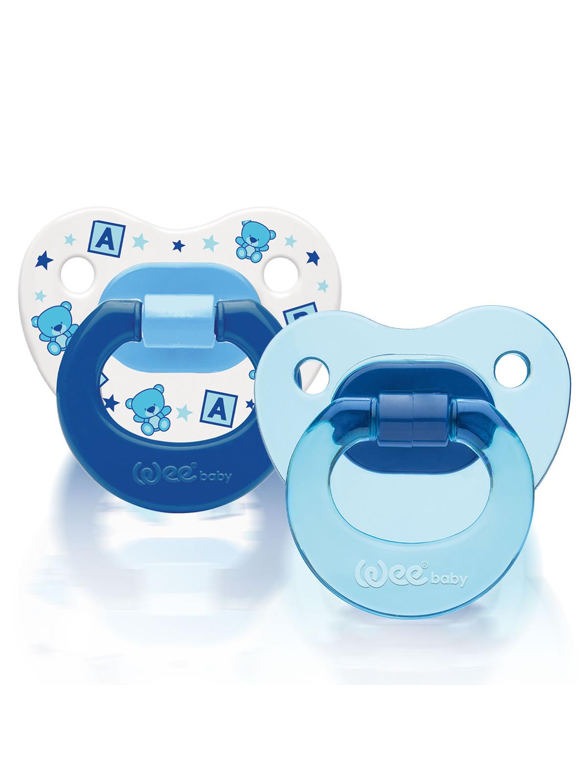 Wee Baby 2’li Damaklı Emzik No:3  - Mavi