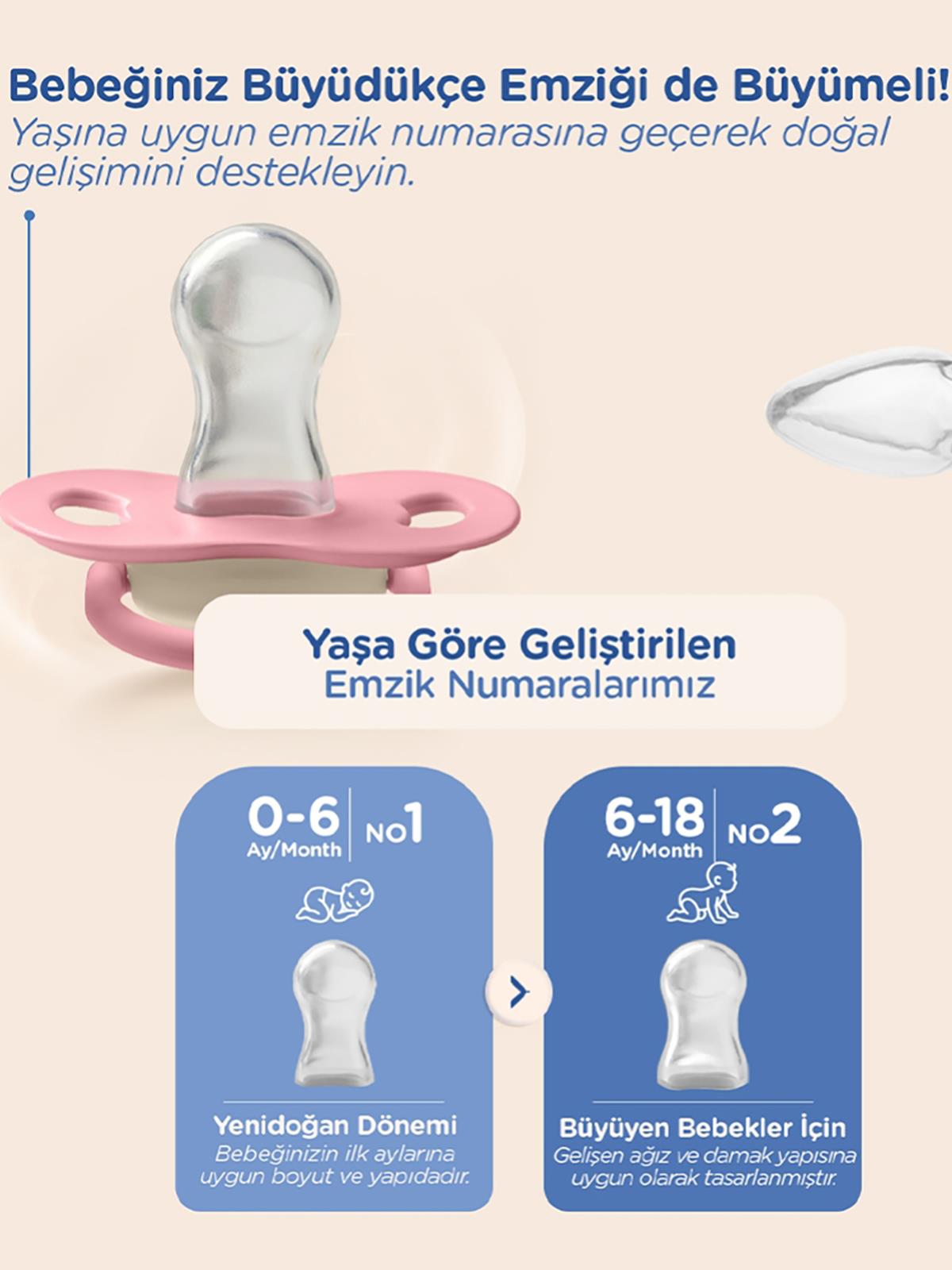 Wee Baby Duo Simetrik Uçlu Emzik 6-18 Ay No:2 - Sarı