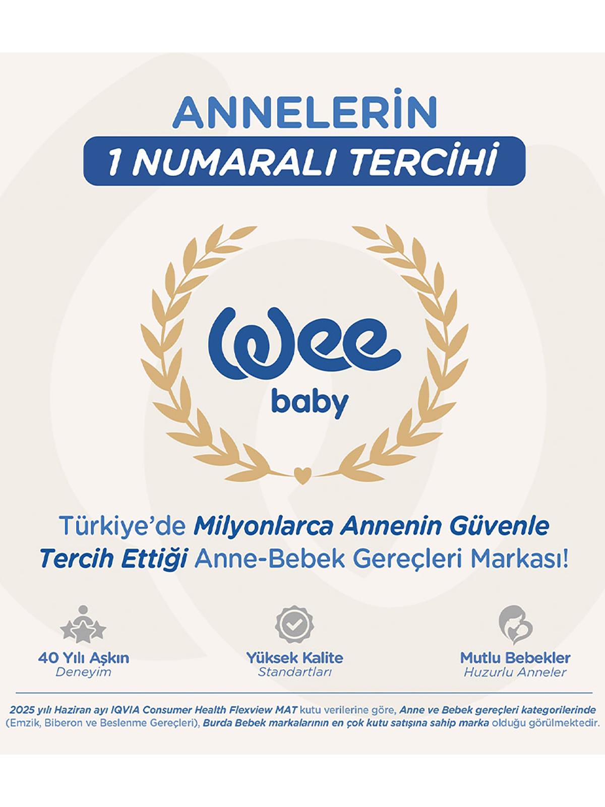 Wee Baby Duo Simetrik Uçlu Emzik 6-18 Ay No:2 - Sarı