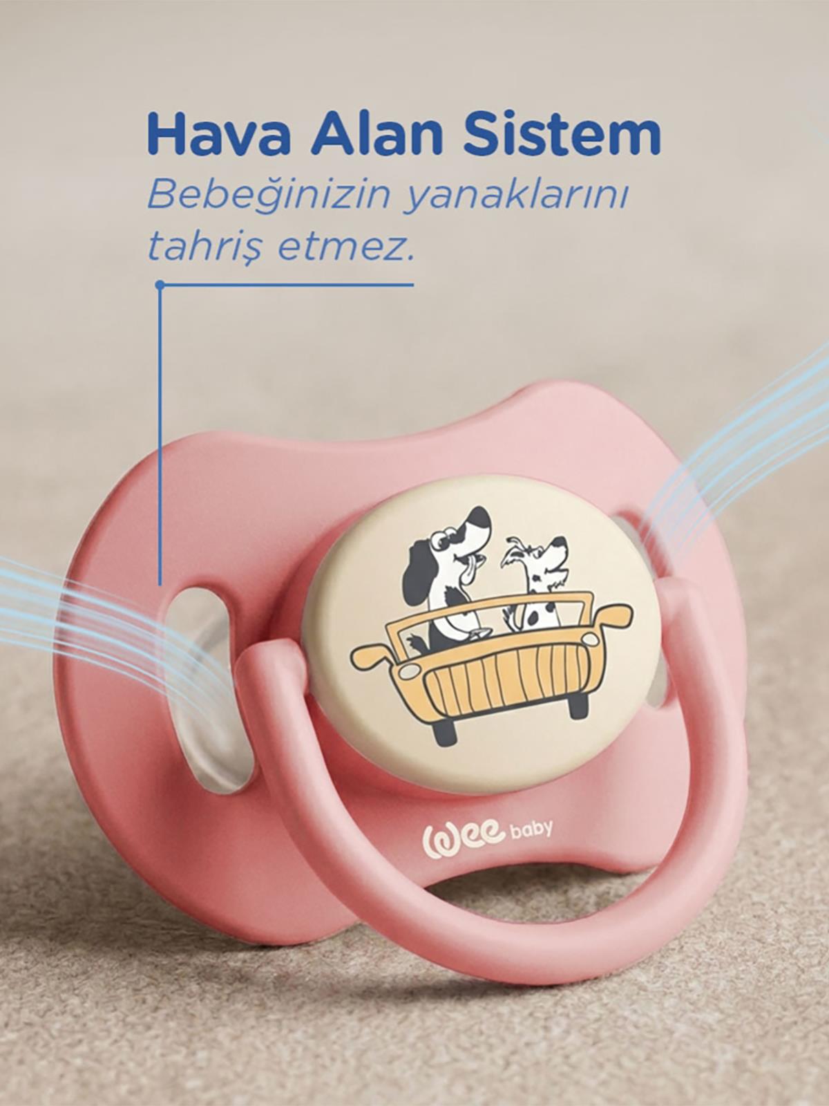 Wee Baby Duo Simetrik Uçlu Emzik 0-6 Ay No:1 - Sarı