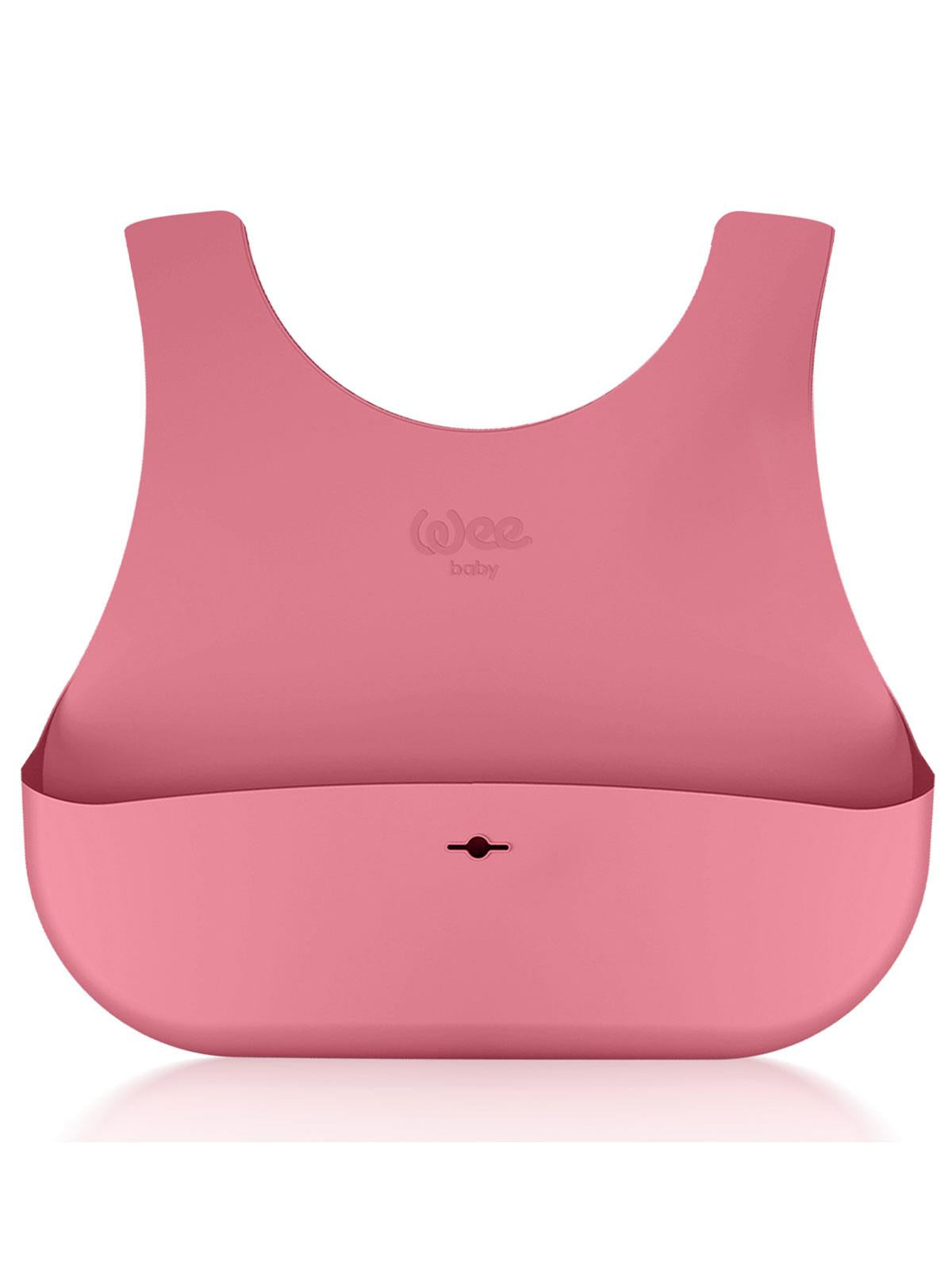 Wee Baby Silikon Mama Önlüğü - Pembe
