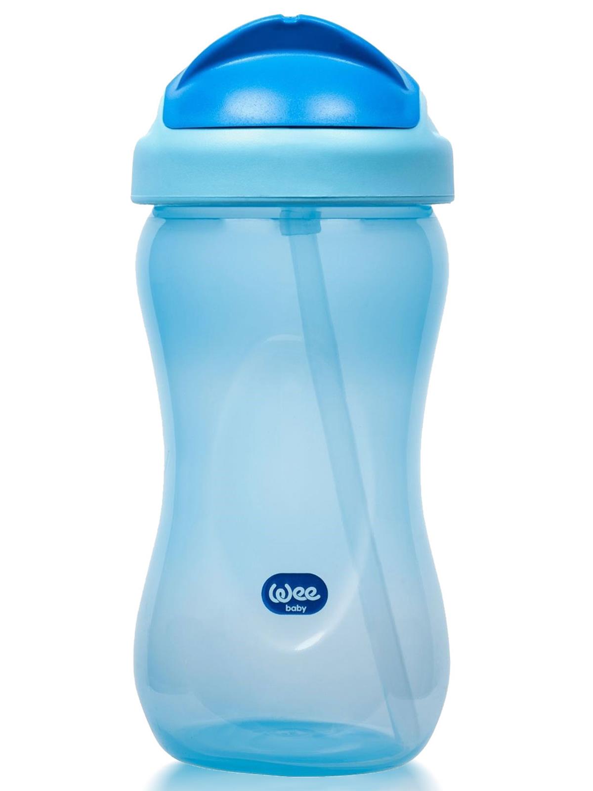 Wee Baby Renkli Pipetli Bardak 350 ml - Mavi